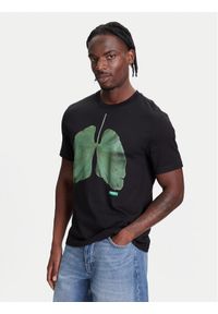 United Colors of Benetton - United Colors Of Benetton T-Shirt 3BL0U10AG Czarny Relaxed Fit. Kolor: czarny. Materiał: bawełna