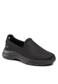 skechers - Skechers Półbuty Go Walk 6 216208/BBK Czarny. Kolor: czarny. Materiał: materiał #6