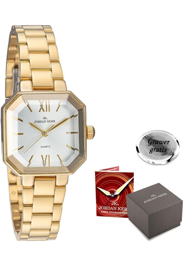 Zegarek damski Jordan Kerr P9005-PROF złoty. Kolor: złoty