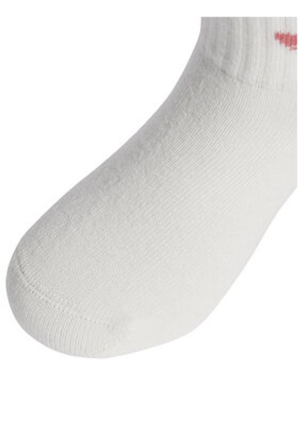 Adidas - adidas Zestaw 6 par wysokich skarpet dziecięcych Kids Sock 6Pp JC8541 Biały. Kolor: biały. Materiał: bawełna, materiał