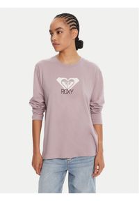 Roxy Bluzka Hangloose Art Ls ERJZT06035 Fioletowy Regular Fit. Kolor: fioletowy. Materiał: bawełna