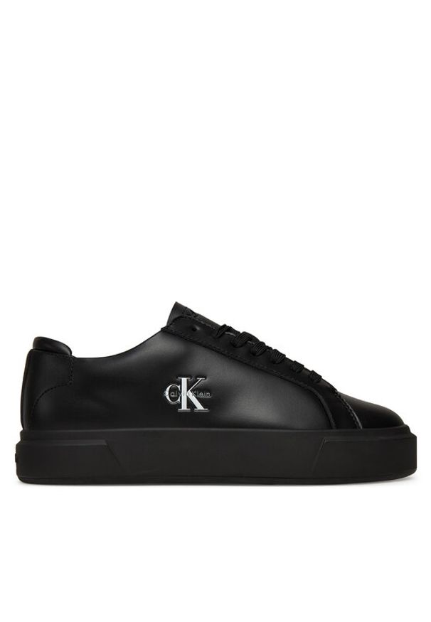 Calvin Klein Sneakersy Basket Cupsole Laceup Lth Ml YW0YW01945 Czarny. Kolor: czarny. Materiał: skóra