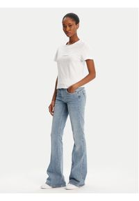 Calvin Klein Jeans T-Shirt Monologo J20J223563 Biały Slim Fit. Kolor: biały. Materiał: bawełna #4