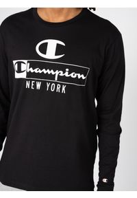 Champion Longsleeve | 217998 | Mężczyzna | Czarny. Okazja: na co dzień. Kolor: czarny. Materiał: bawełna. Długość rękawa: długi rękaw. Wzór: nadruk. Styl: casual, elegancki