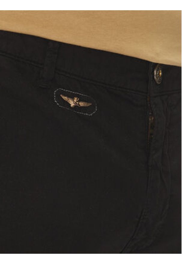 Aeronautica Militare Szorty materiałowe 251BE066CT1122 Czarny Regular Fit. Kolor: czarny. Materiał: bawełna