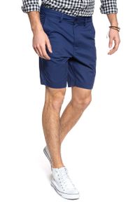 Lee - SPODENKI LEE SLIM CHINO SHORT FRENCH NAVY L73HHI84. Materiał: materiał #6