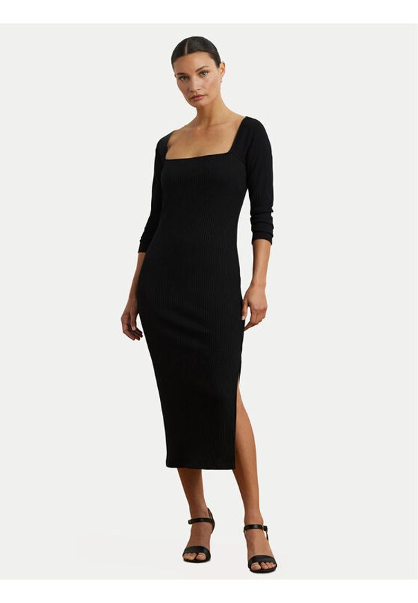 Lauren Ralph Lauren - LAUREN RALPH LAUREN Sukienka dzianinowa 200978539001 Czarny Slim Fit. Kolor: czarny. Materiał: syntetyk