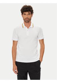 K-Way Polo Jud K1125DW Biały Regular Fit. Typ kołnierza: polo. Kolor: biały. Materiał: bawełna