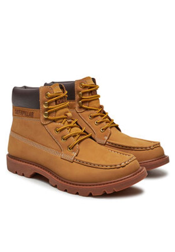 CAT Footwear Trapery Colorado Moc Toe P726065 Żółty. Kolor: żółty. Materiał: skóra