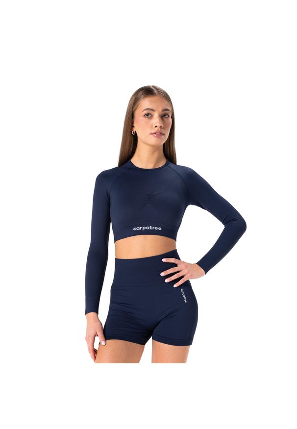 Longsleeve treningowy damski Carpatree Allure Seamless. Kolor: niebieski. Długość rękawa: długi rękaw