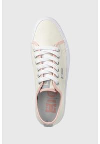 DC tenisówki damskie kolor beżowy. Nosek buta: okrągły. Zapięcie: sznurówki. Kolor: beżowy. Materiał: materiał, guma