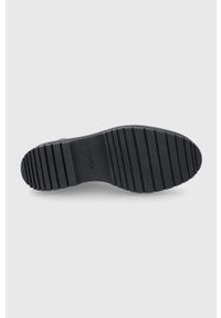 Levi's® - Levi's Sztyblety skórzane damskie kolor zielony na platformie. Okazja: na spotkanie biznesowe. Nosek buta: okrągły. Kolor: zielony. Materiał: skóra. Obcas: na platformie. Styl: biznesowy #2