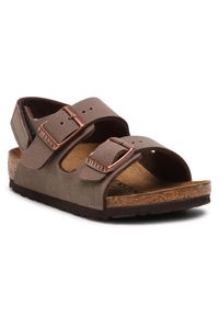 Birkenstock Sandały Milano Hl Kids 1019600 Brązowy. Kolor: brązowy. Materiał: skóra