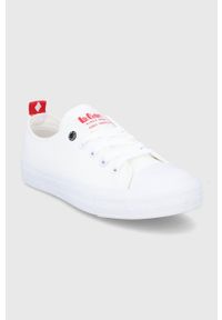 Lee Cooper tenisówki damskie kolor biały. Nosek buta: okrągły. Zapięcie: sznurówki. Kolor: biały. Materiał: guma #4
