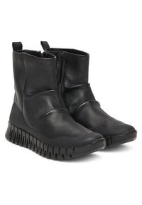 ecco - ECCO Botki Gruuv Pull On Mid FashiOn 21831351052 Czarny. Kolor: czarny. Materiał: skóra #2