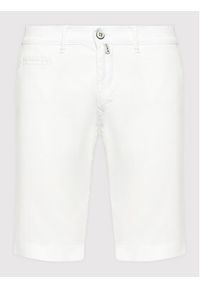 Pierre Cardin Szorty materiałowe 34770/000/4007 Biały Slim Fit. Kolor: biały. Materiał: materiał, bawełna