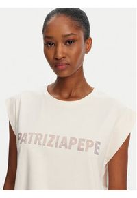 Patrizia Pepe T-Shirt 2M4418/J295-B823 Beżowy Regular Fit. Kolor: beżowy. Materiał: bawełna #4