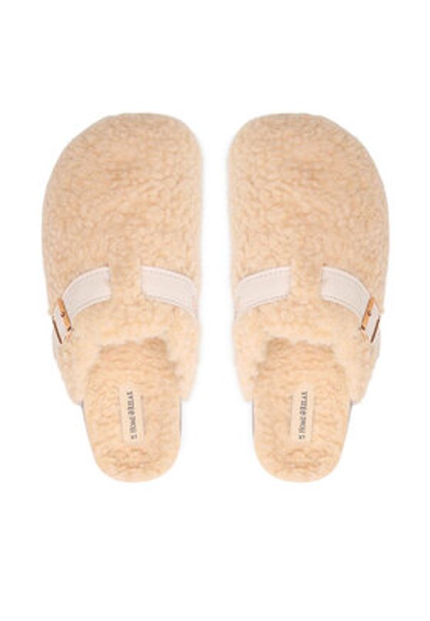 Home & Relax Kapcie AGK21703 Beżowy. Kolor: beżowy. Materiał: materiał