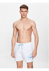 Tommy Jeans Szorty kąpielowe UM0UM02862 Biały Regular Fit. Kolor: biały. Materiał: syntetyk #3