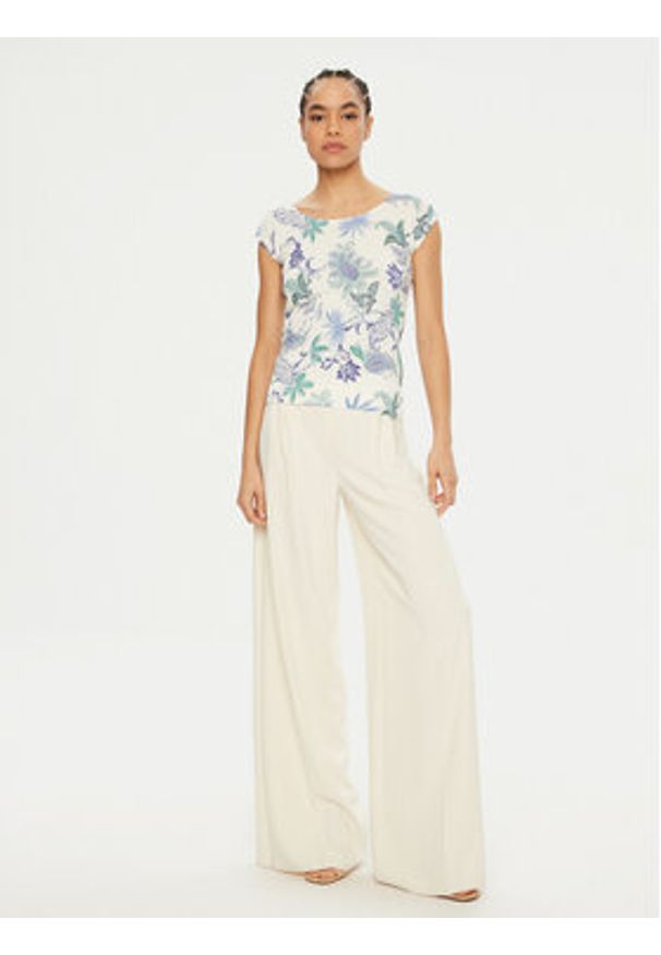 Luisa Spagnoli Bluzka Corno 58611 Kolorowy Regular Fit. Materiał: wiskoza. Wzór: kolorowy