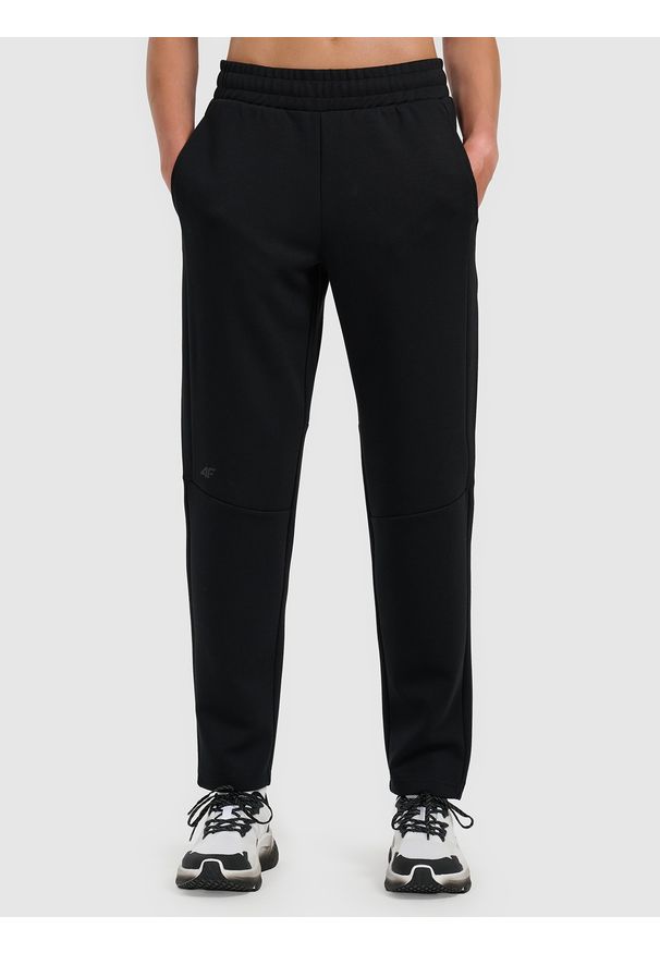4f - 4F Spodnie dresowe damskie - czarne S. Kolor: czarny. Materiał: dresówka