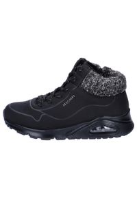 skechers - Buty do chodzenia damskie Skechers Uno Darling Daze. Okazja: na co dzień. Zapięcie: zamek. Kolor: czarny. Materiał: materiał. Szerokość cholewki: normalna. Sport: turystyka piesza