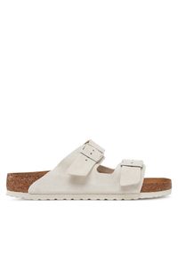 Birkenstock Klapki Arizona zamsz 1024554 Biały. Kolor: biały. Materiał: zamsz, skóra