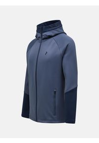 Bluza Peak Performance męska Rider Zip Hood. Kolor: niebieski