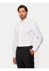 BOSS - Boss Koszula H-Hank 50519935 Biały Slim Fit. Kolor: biały. Materiał: bawełna #1