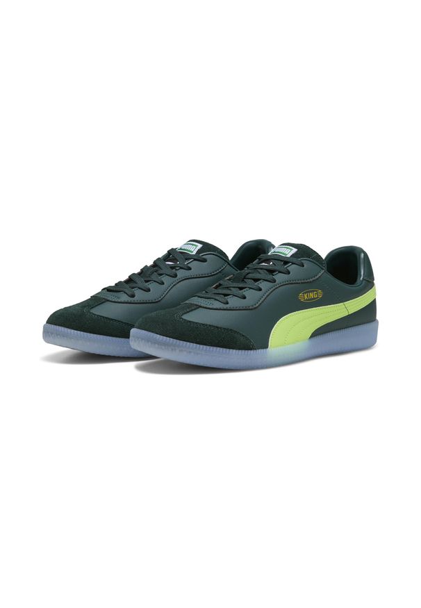 Puma - Buty piłkarskie KING 21 IT PUMA Green Terrain Fizzy Light Yellow. Kolor: zielony, wielokolorowy, żółty. Sport: piłka nożna