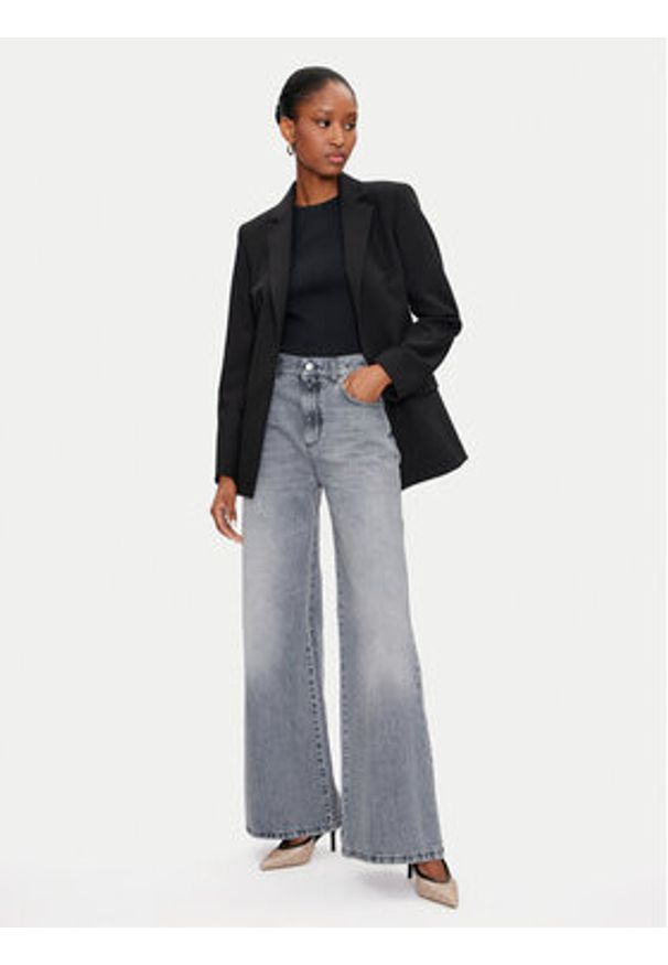Marella Jeansy 2423186034 Szary Wide Leg. Kolor: szary