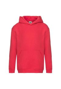FRUIT OF THE LOOM - Bluza Z Kapturem Premium Dla Dzieci. Typ kołnierza: kaptur. Kolor: czerwony