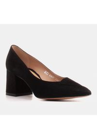 Marco Shoes Eleganckie czarne czółenka 1434P damskie z zamszu. Kolor: czarny. Materiał: zamsz. Styl: elegancki #3