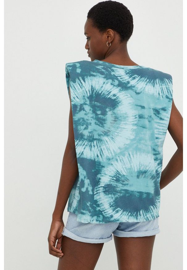 Answear Lab top damski kolor turkusowy. Kolor: turkusowy. Materiał: dzianina. Styl: wakacyjny
