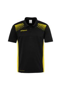 UHLSPORT - Polo Uhlsport Goal. Typ kołnierza: polo. Kolor: czarny, żółty, wielokolorowy. Styl: sportowy, elegancki