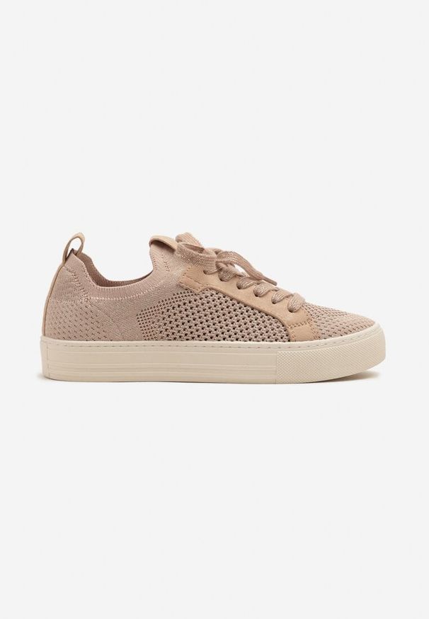 Born2be - Różowe Sneakersy z Siateczkową Cholewką Taslio. Okazja: na co dzień. Kolor: różowy. Szerokość cholewki: normalna