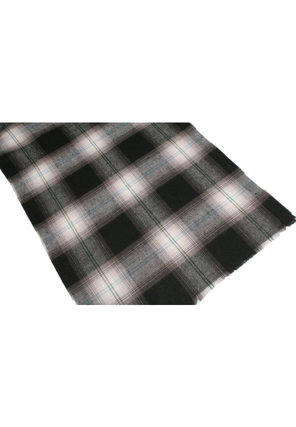 V. Fraas - Szalik Czarno-Szary w Kratkę, Miękki, Firmy V.Fraas -Cashmink- Elegancki, Męski. Kolor: beżowy, brązowy, wielokolorowy. Materiał: wełna, poliakryl, syntetyk, materiał, tkanina. Wzór: kratka. Sezon: lato. Styl: elegancki
