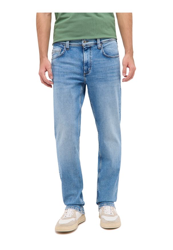 Męskie Spodnie Jeansowe Mustang Style Washington Straight Denim Blue 1016335 5000 312