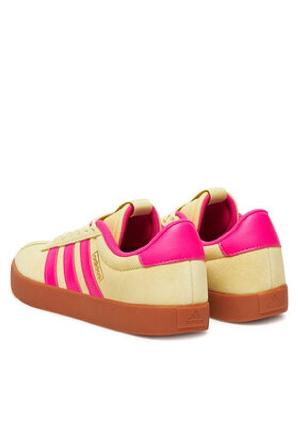 Adidas - adidas Sneakersy Vl Court 3.0 JR8649 Żółty. Kolor: żółty. Materiał: zamsz, skóra