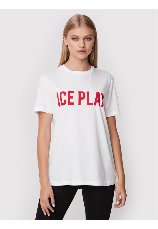 Ice Play T-Shirt 22I U2M0 F021 P400 1101 Biały Relaxed Fit. Kolor: biały. Materiał: bawełna
