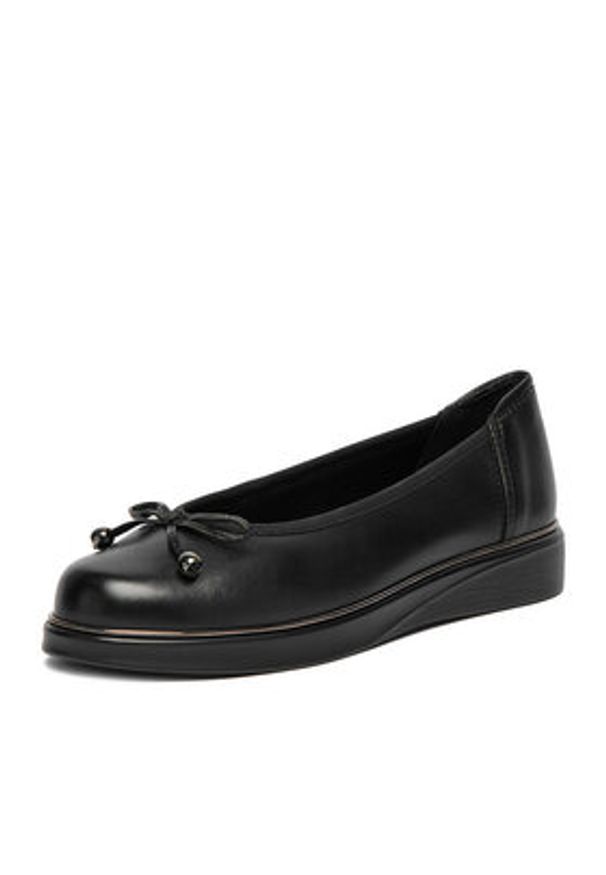 Go Soft Baleriny CEO-RST-9229-01 Czarny. Kolor: czarny. Materiał: skóra