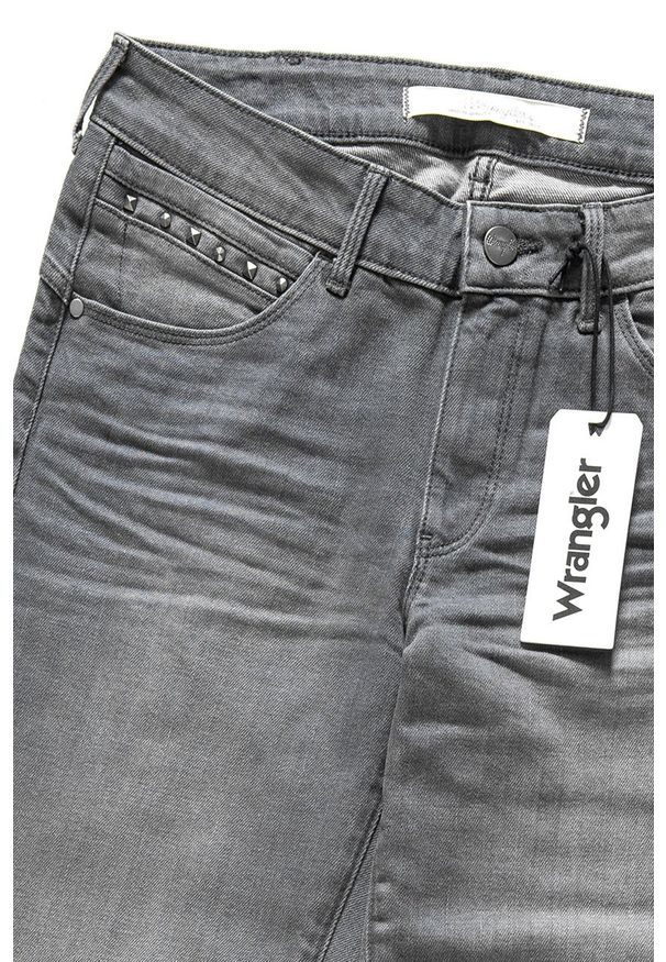 Wrangler - DAMSKIE SPODNIE JEANSOWE WRANGLER SARA NARROW SLATE GREY W25Z7863F