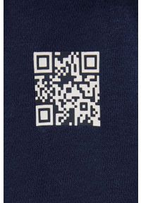 Champion spodnie 217404 kolor granatowy z aplikacją. Kolor: niebieski. Materiał: włókno, dzianina, materiał. Wzór: aplikacja #4