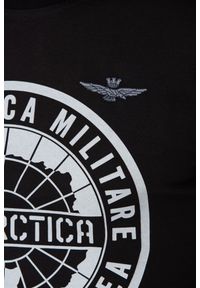 Aeronautica Militare - AERONAUTICA MILITARE Czarny męski bawełniany longsleeve, Rozmiar M. Kolor: czarny. Materiał: bawełna. Długość rękawa: długi rękaw