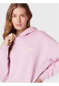 Lee Bluza Essential L53PLJ79 112320681 Różowy Relaxed Fit. Kolor: różowy. Materiał: bawełna
