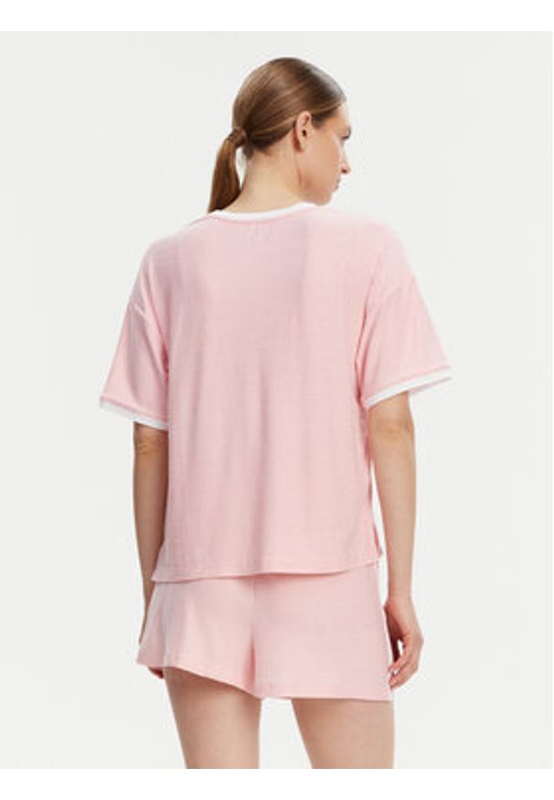 DKNY Piżama YI80039 Różowy Regular Fit. Kolor: różowy. Materiał: syntetyk