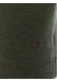 Barbour Sweter Patch Half Zip MKN0585OL51 Zielony Regular Fit. Kolor: zielony. Materiał: wełna #3