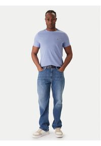 Tommy Jeans T-Shirt DM0DM04411 Niebieski Slim Fit. Kolor: niebieski. Materiał: bawełna #4