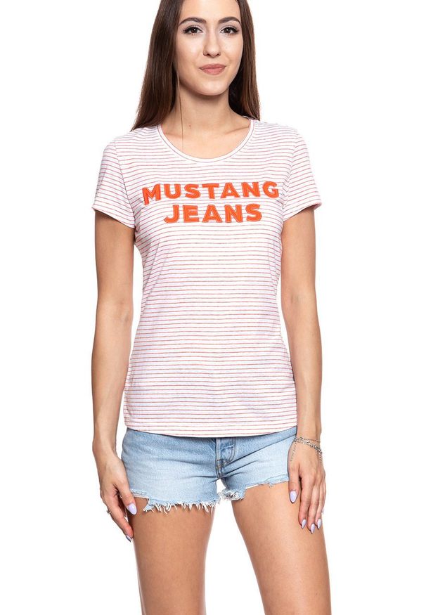 Mustang - MUSTANG T SHIRT DAMSKI Alexia C Print 1009881 11811. Wzór: nadruk