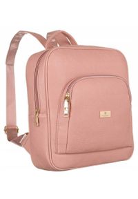 Plecak damski Peterson PTN PL-29601 j. różowy. Kolor: różowy. Materiał: skóra ekologiczna #1